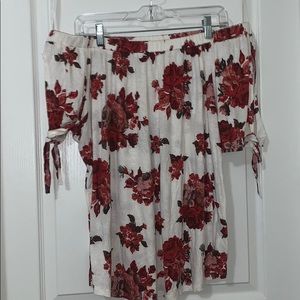 Off the shoulder floral top